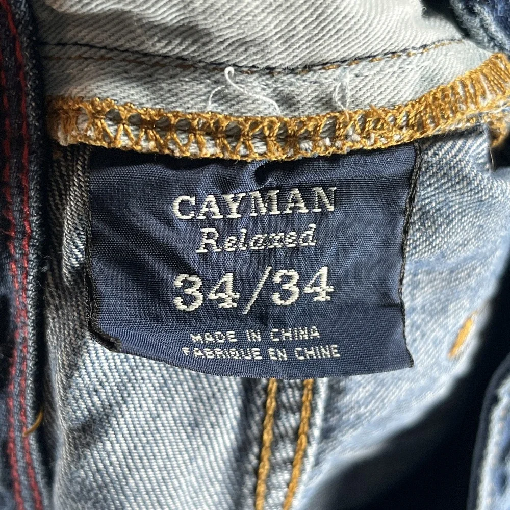 Tommy Bahama Jeans Mens 34x34 (34x29)‎ Blue Relaxed Fit Straight Leg Denim Pants